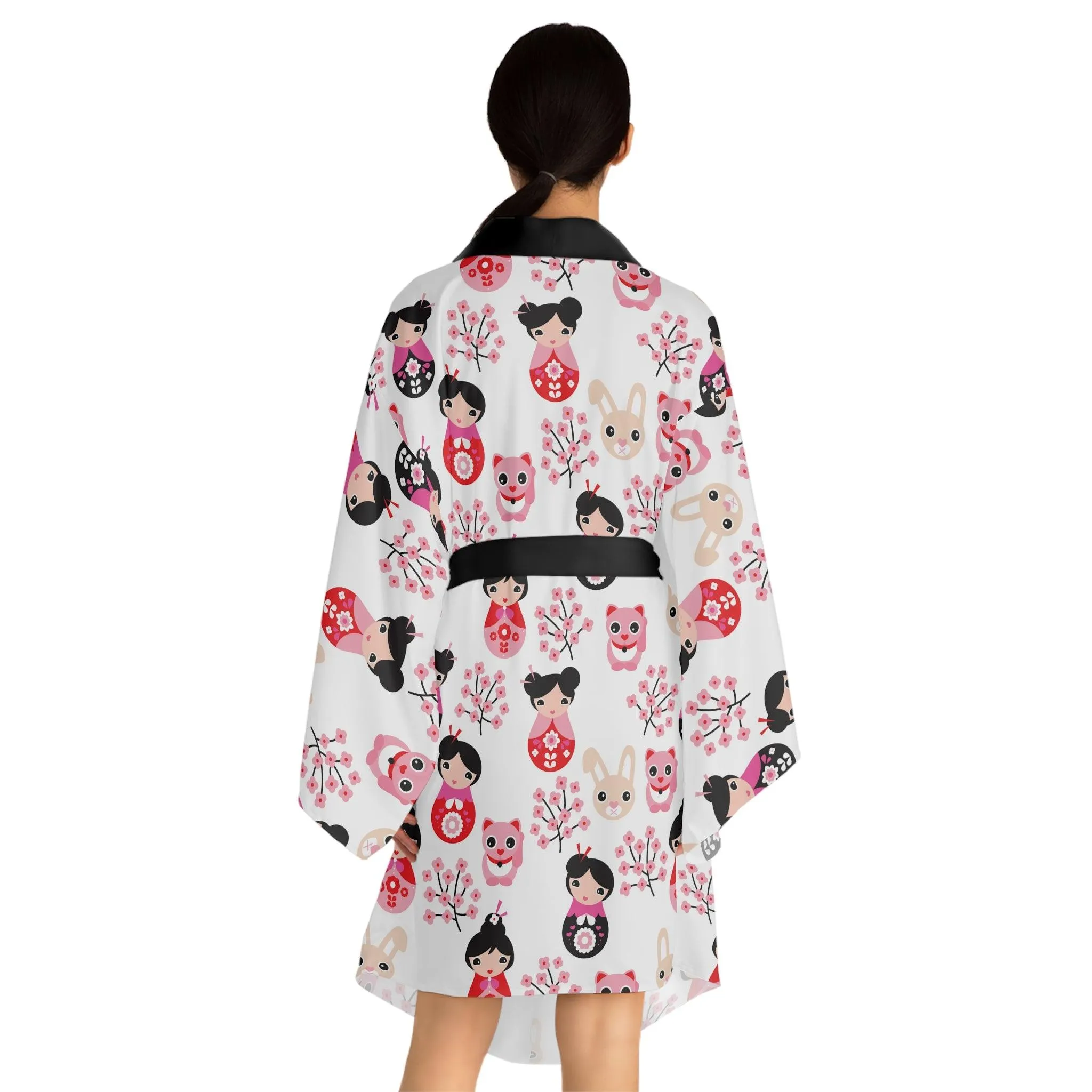 Elegant Geisha Bell Sleeve Kimono Robe