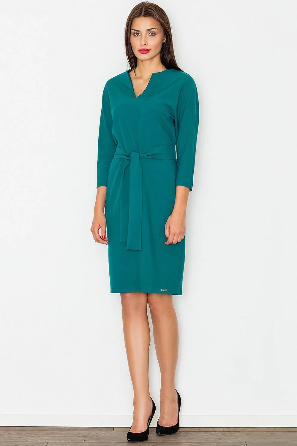 Elegant Kimono Sleeve Midi Dress by Figl - Style 77106