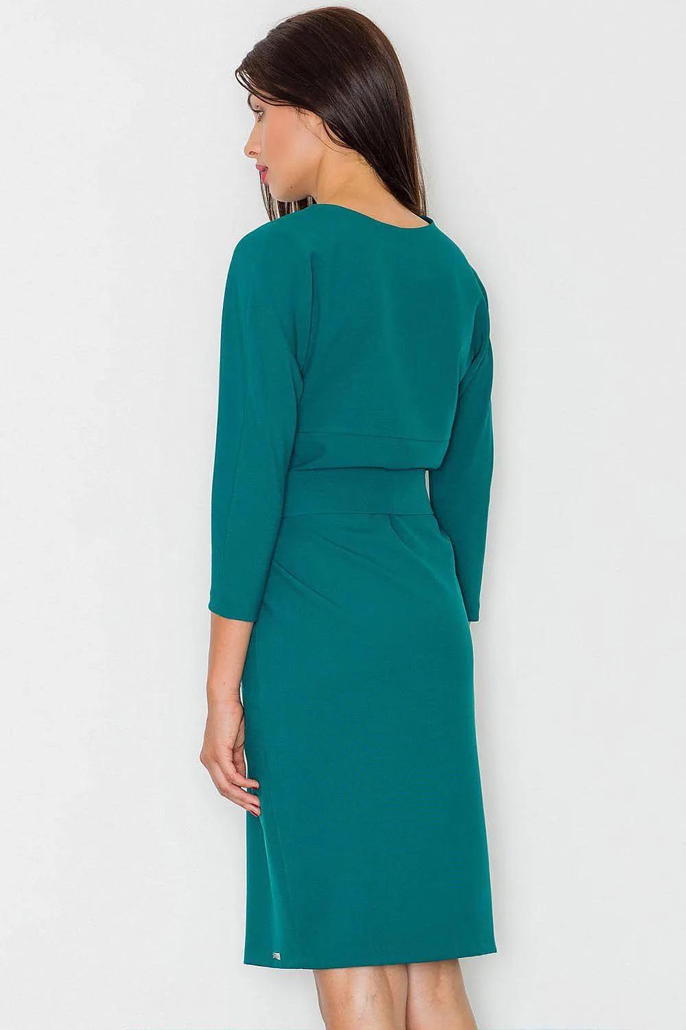 Elegant Kimono Sleeve Midi Dress by Figl - Style 77106