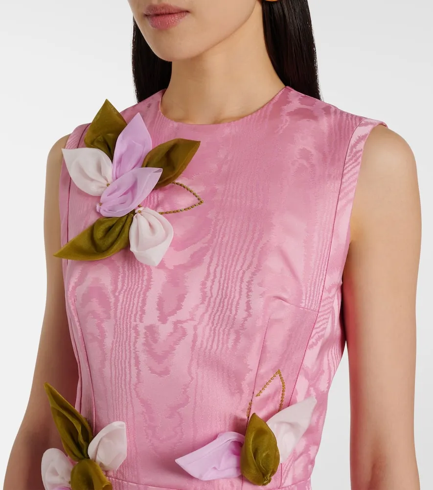 Emilia Wickstead Cappia floral-appliqué midi dress