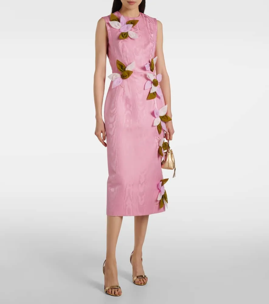 Emilia Wickstead Cappia floral-appliqué midi dress