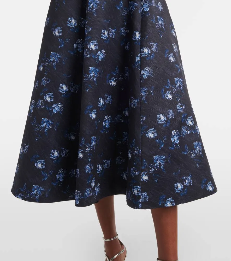 Emilia Wickstead Capucine floral taffeta faille cocktail dress