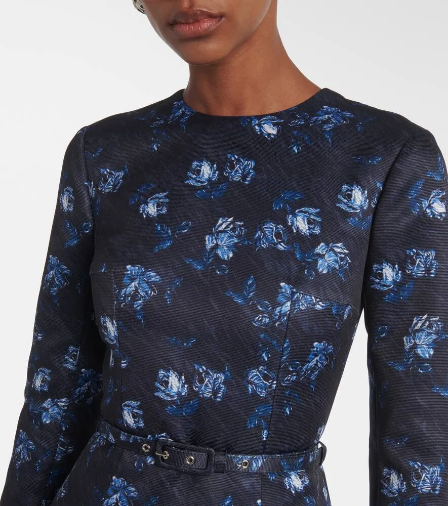 Emilia Wickstead Capucine floral taffeta faille cocktail dress
