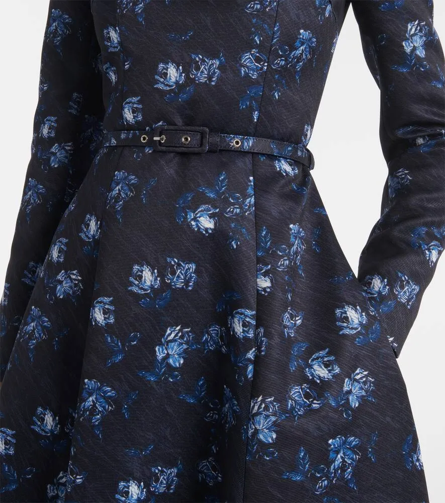 Emilia Wickstead Capucine floral taffeta faille cocktail dress