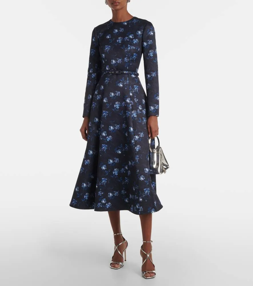 Emilia Wickstead Capucine floral taffeta faille cocktail dress