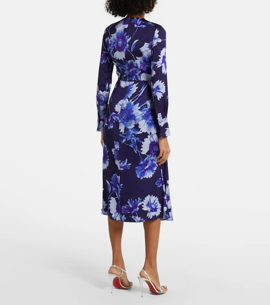 Erdem Floral draped midi dress