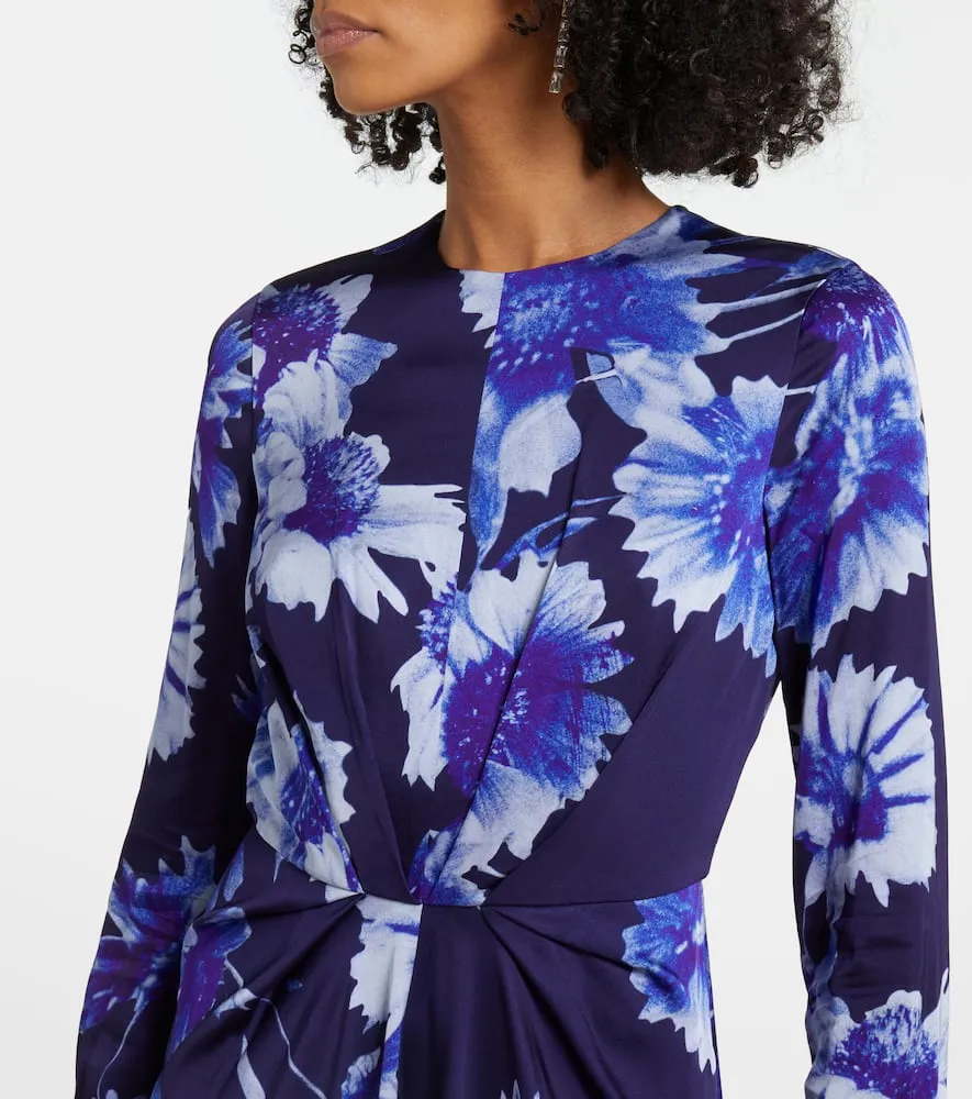 Erdem Floral draped midi dress