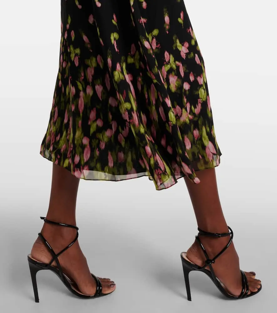 Erdem Floral silk voile midi dress