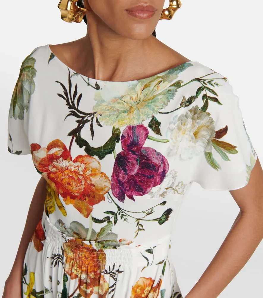 Erdem Fraser floral crêpe midi dress