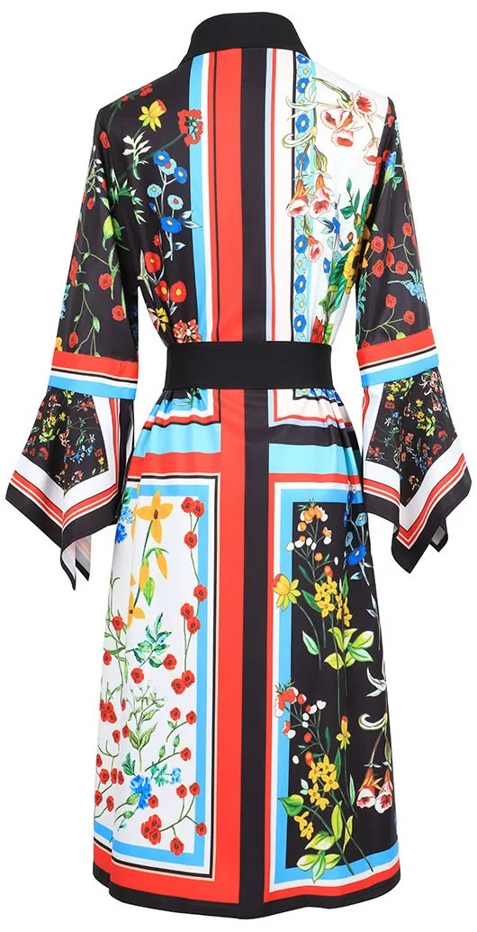 Floral Print Kimono Dress