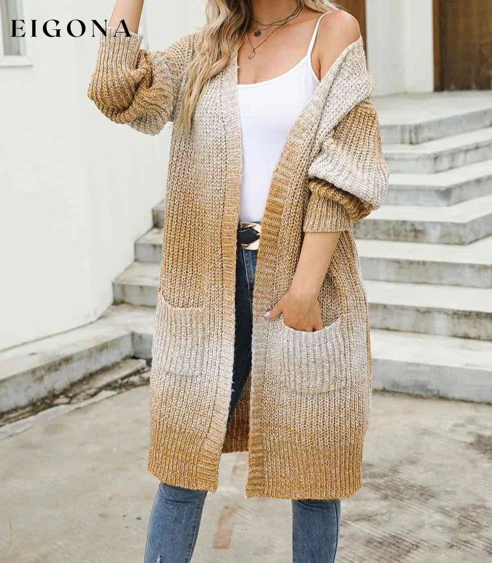 Gradient Open Front Cardigan