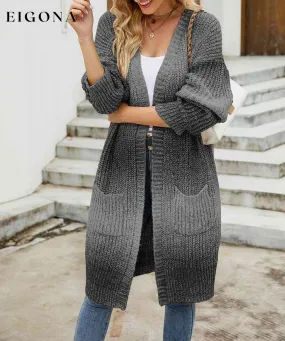 Gradient Open Front Cardigan