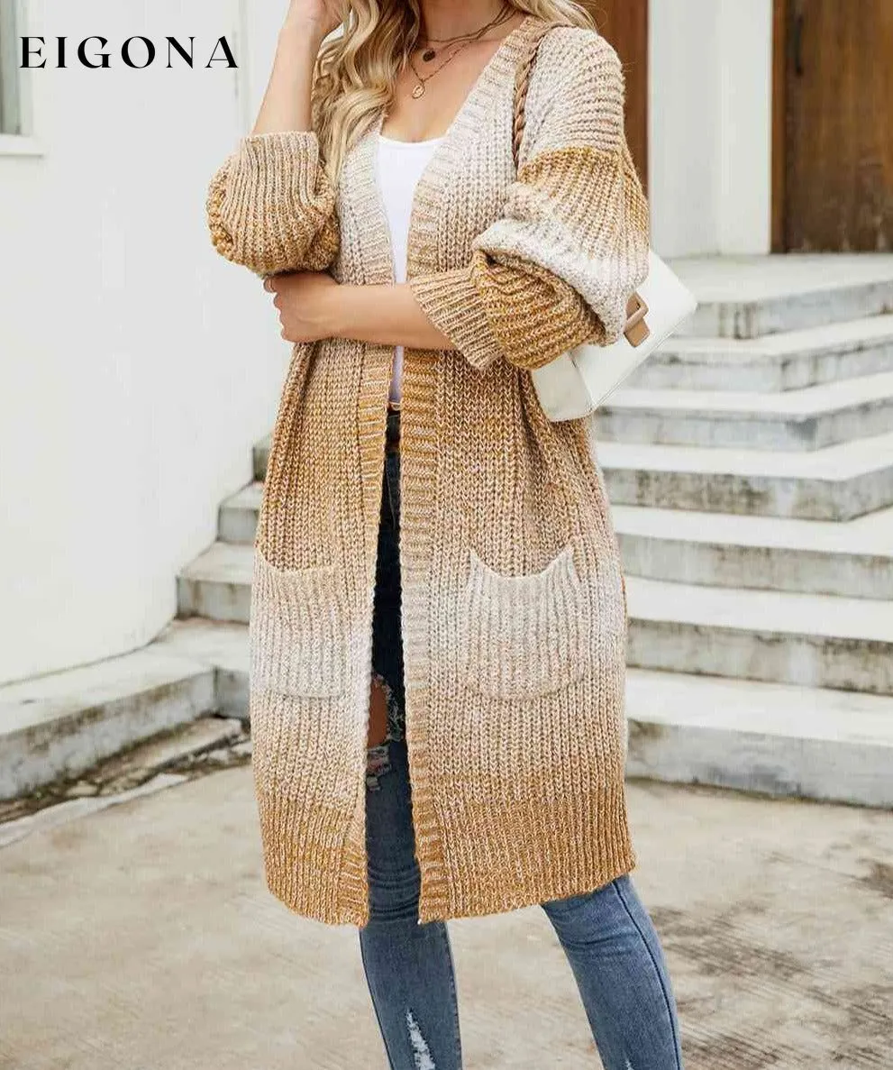 Gradient Open Front Cardigan