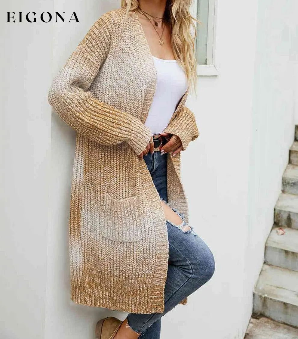 Gradient Open Front Cardigan