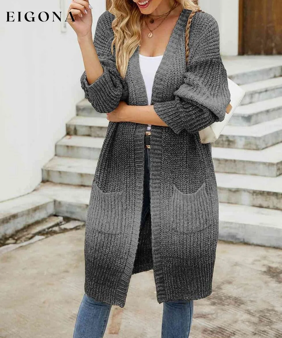 Gradient Open Front Cardigan