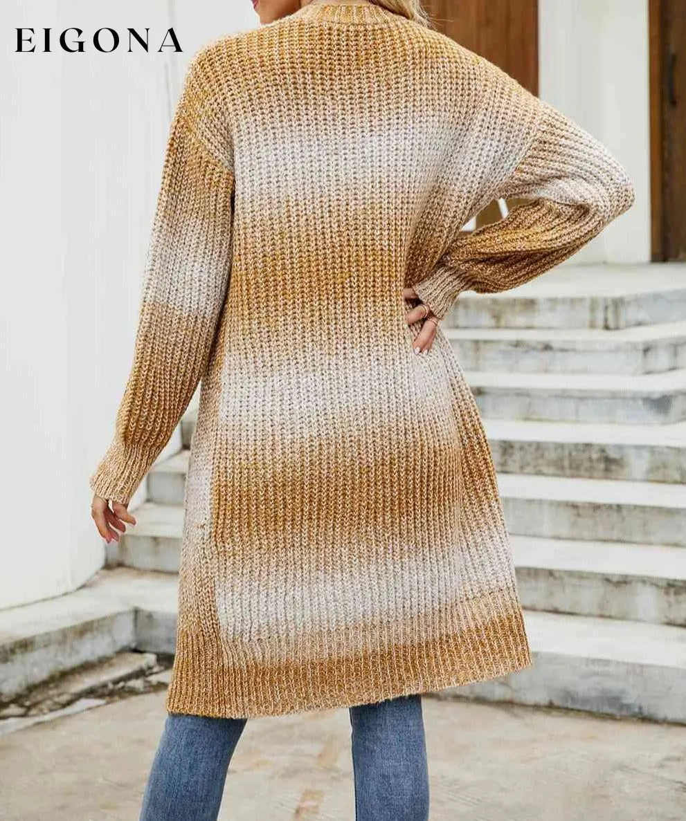 Gradient Open Front Cardigan