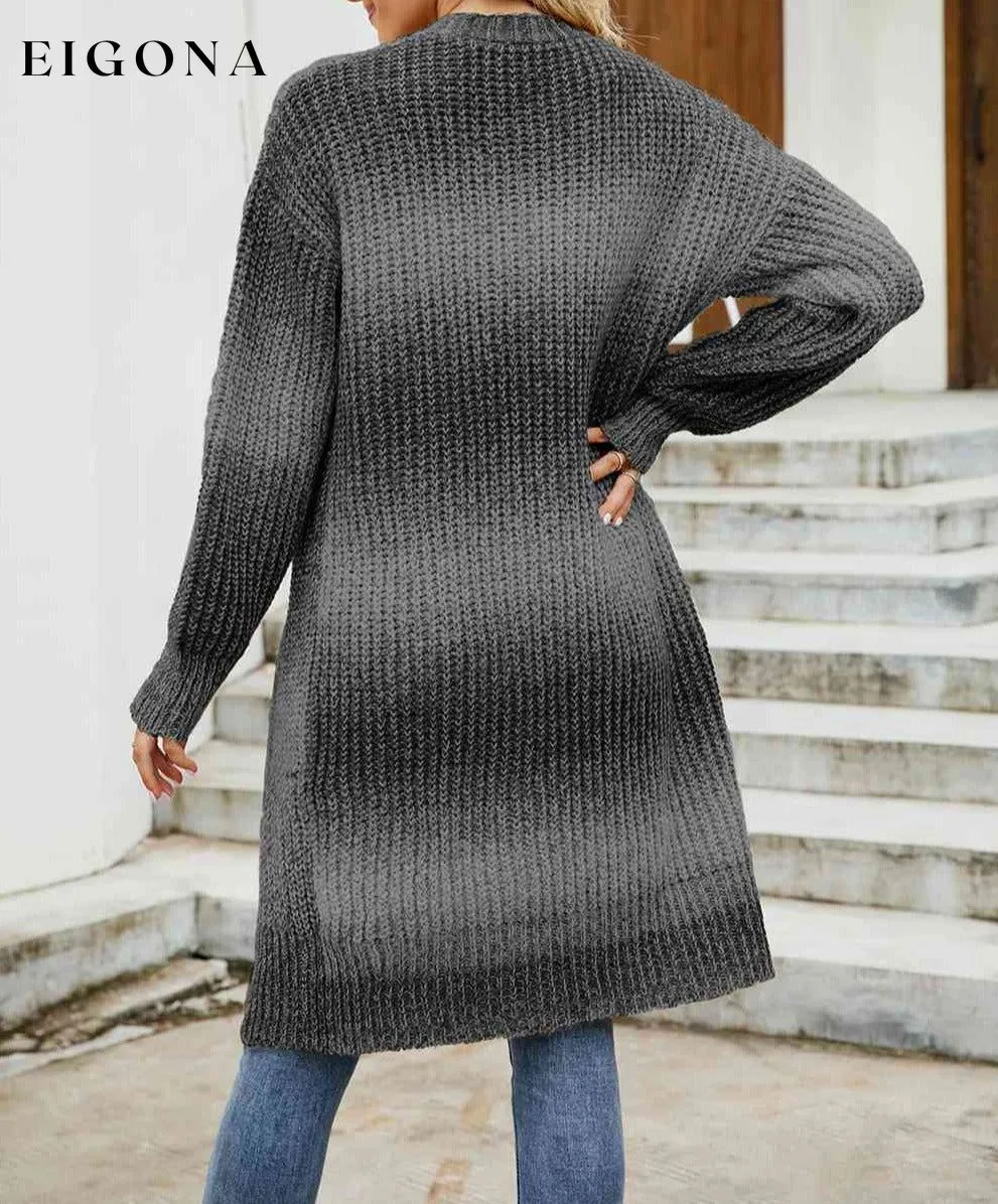 Gradient Open Front Cardigan