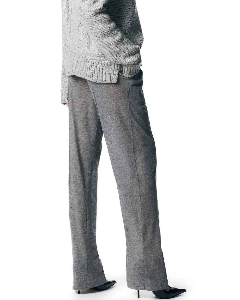 Grey Melange Cashmere PJ Pant