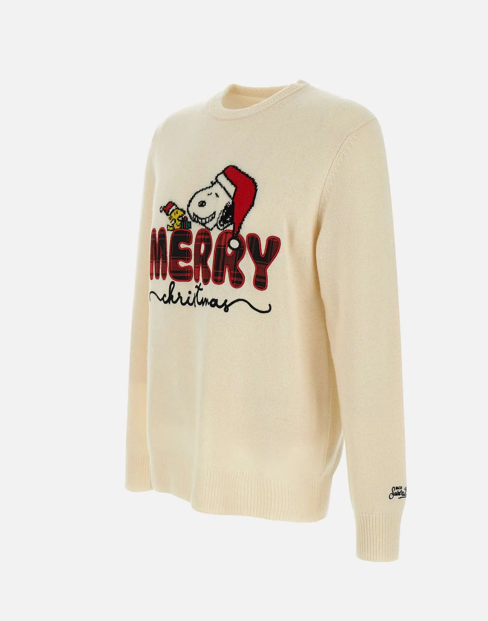 Heron Snoopy Christmas Sweater in Cream