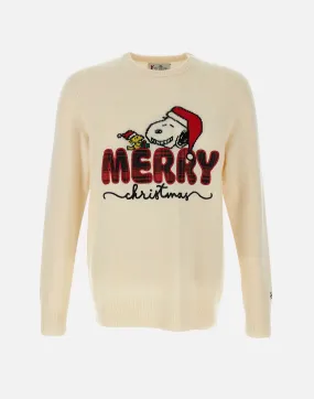 Heron Snoopy Christmas Sweater in Cream