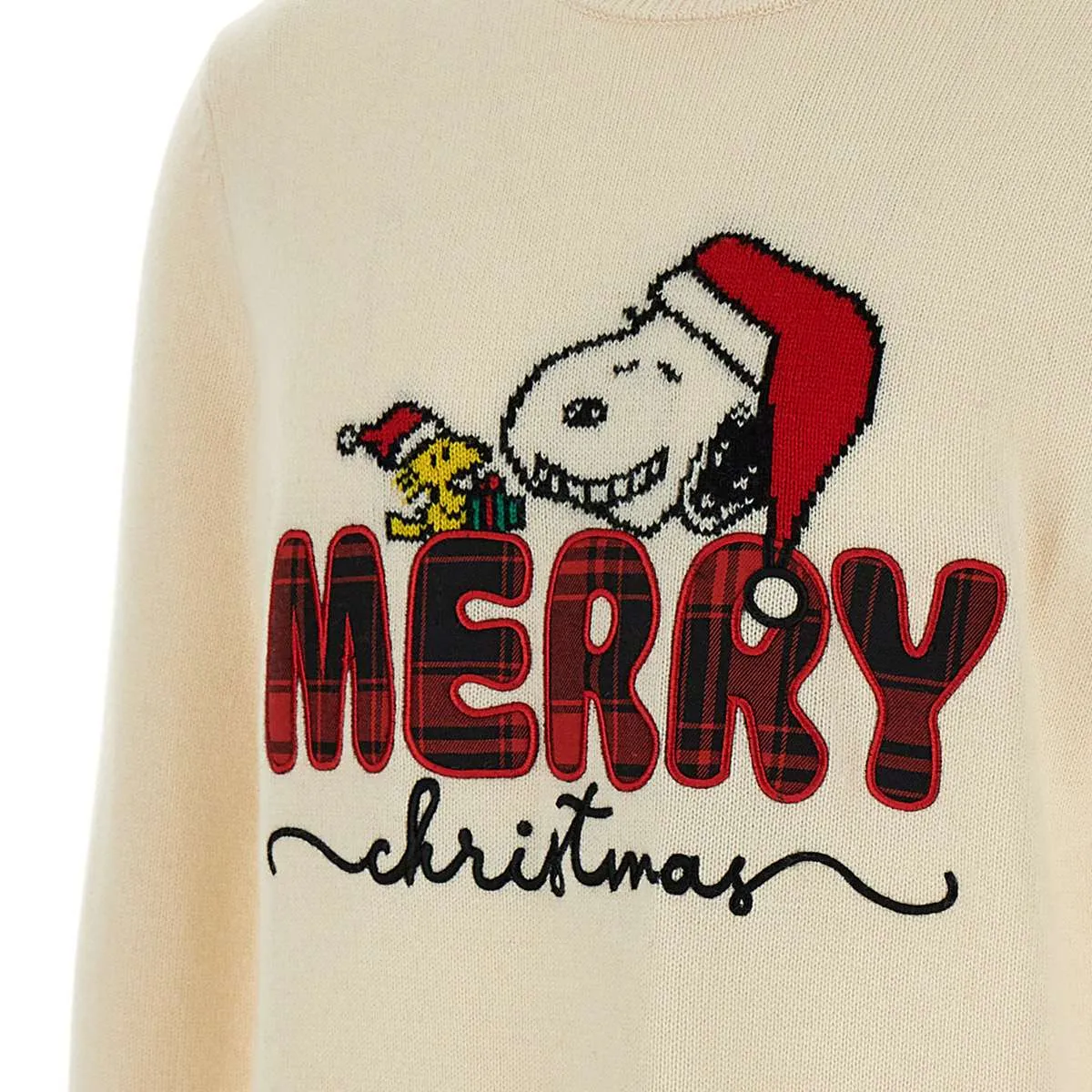 Heron Snoopy Christmas Sweater in Cream