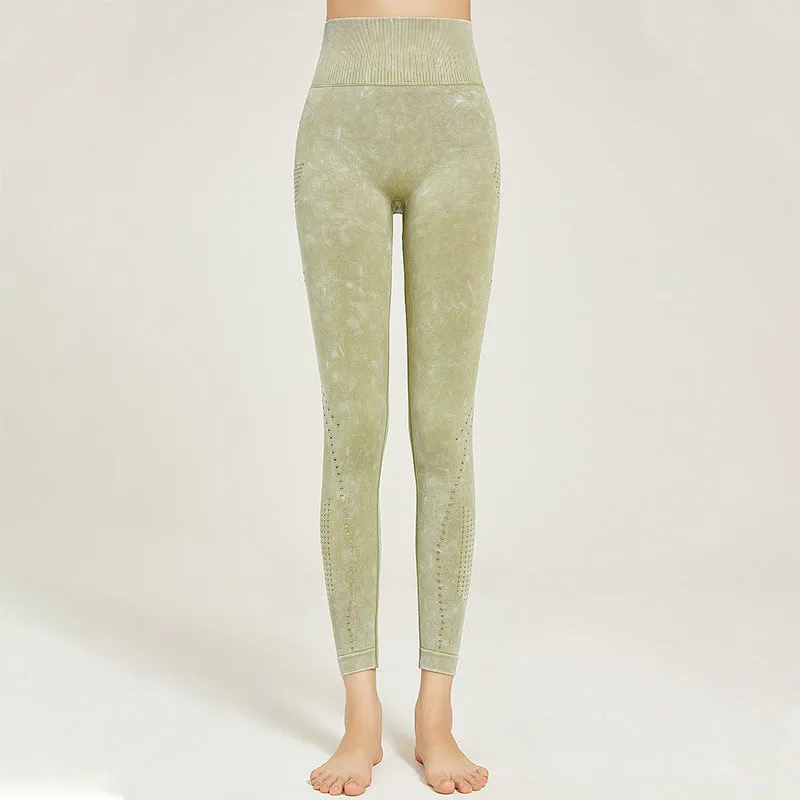 Hollow High Stretch Print Leggings