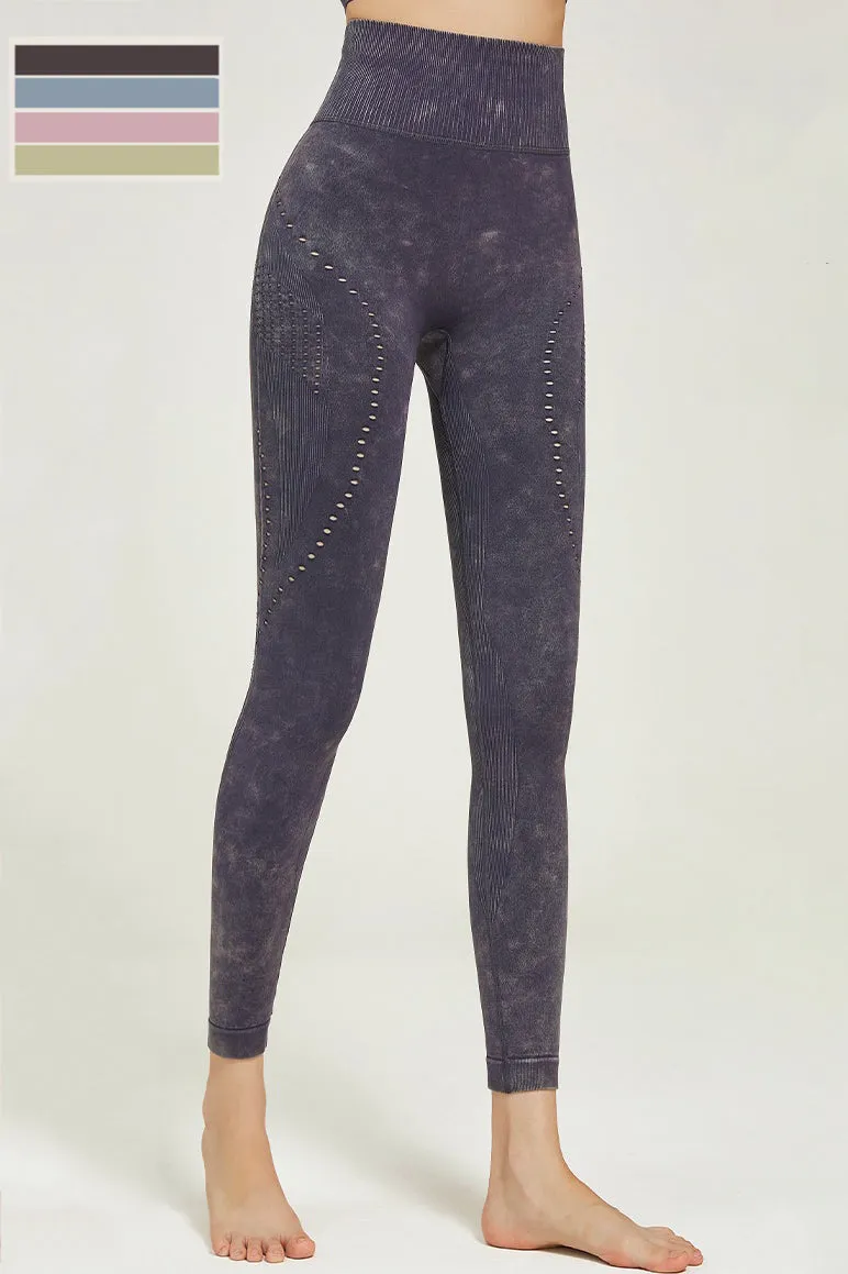 Hollow High Stretch Print Leggings
