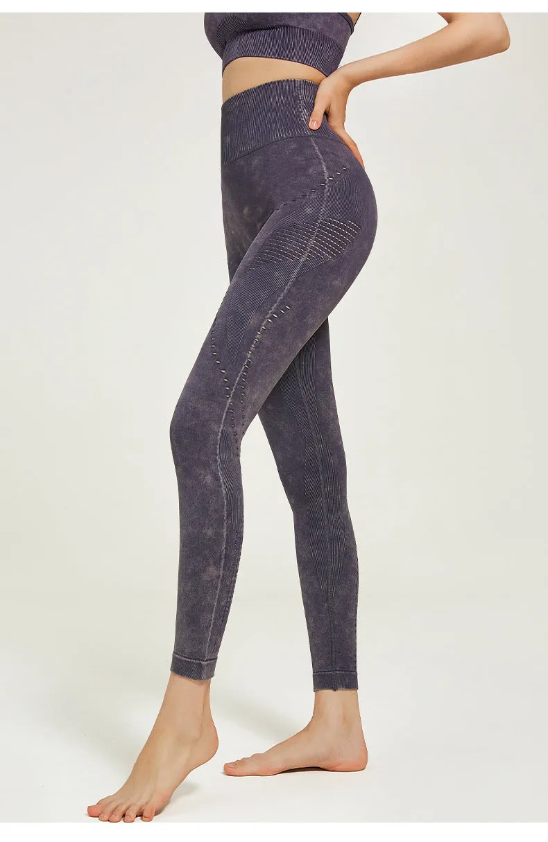 Hollow High Stretch Print Leggings