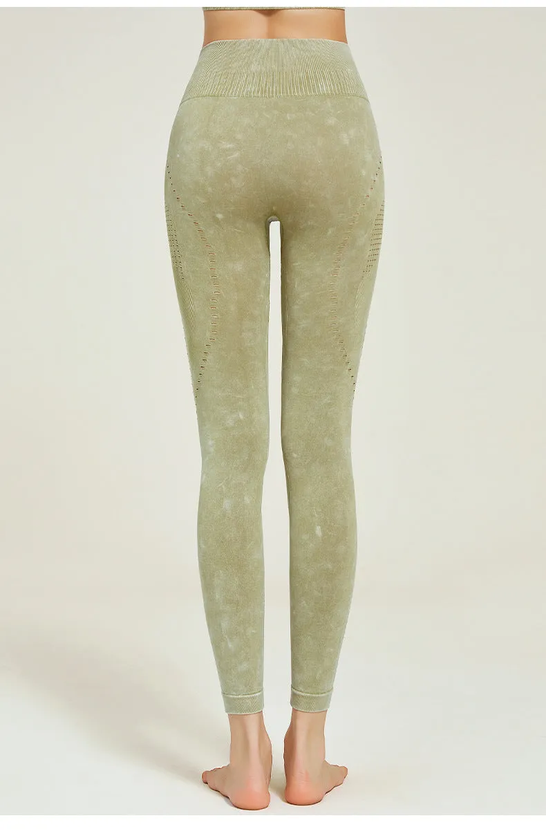 Hollow High Stretch Print Leggings