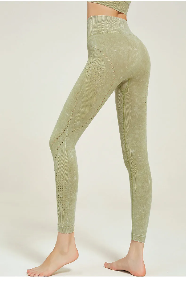 Hollow High Stretch Print Leggings