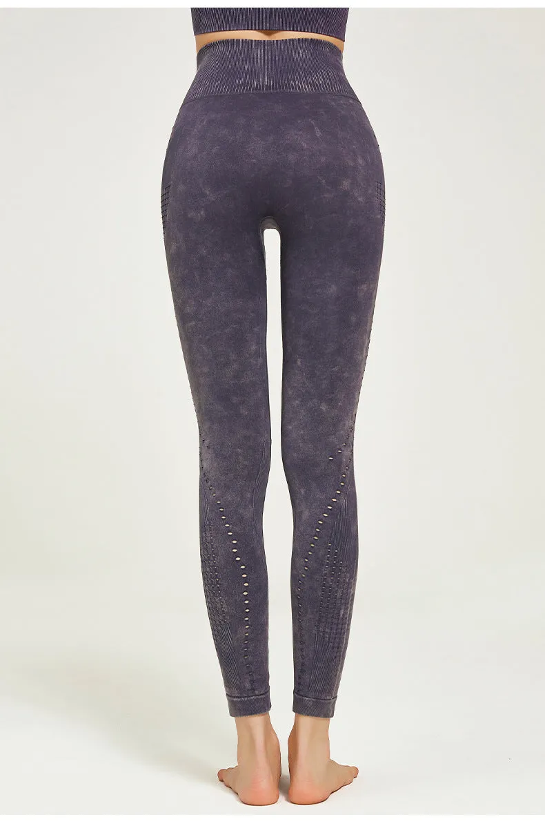 Hollow High Stretch Print Leggings