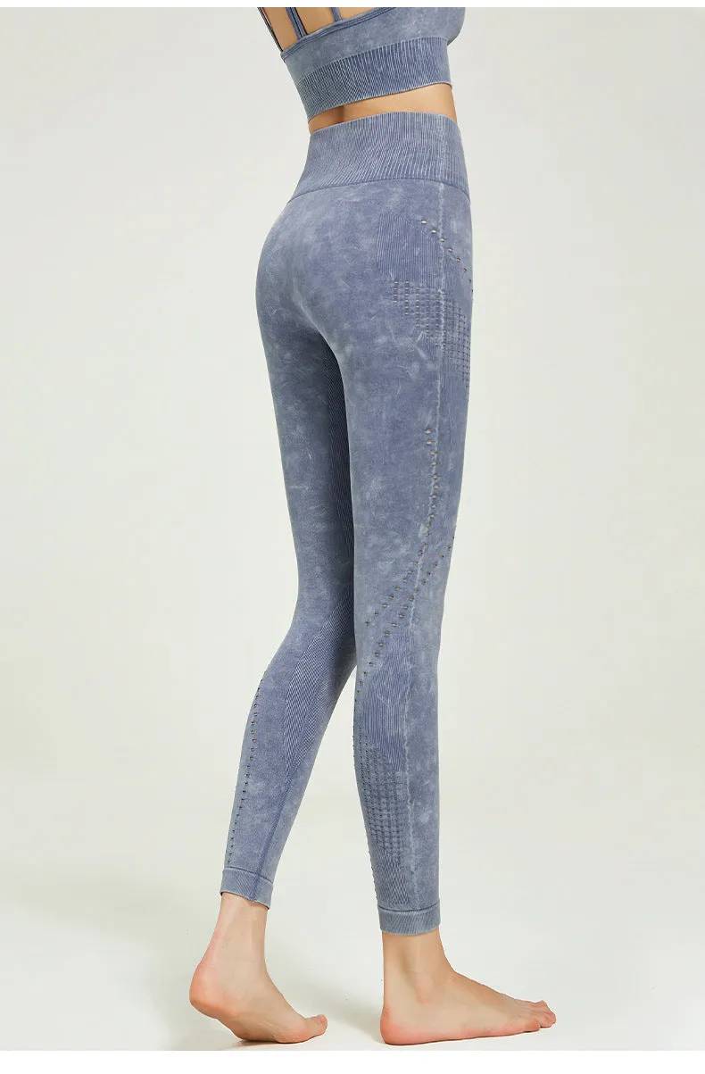 Hollow High Stretch Print Leggings