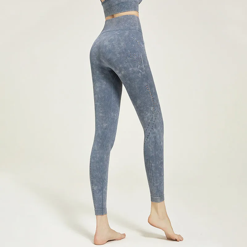 Hollow High Stretch Print Leggings
