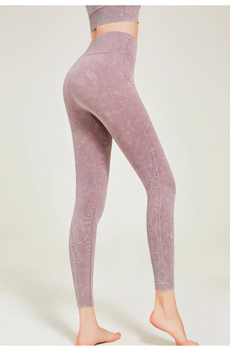 Hollow High Stretch Print Leggings