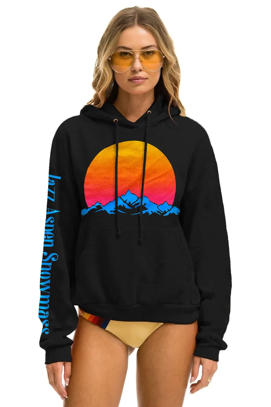 JAZZ ASPEN SNOWMASS 2023 RELAXED PULLOVER HOODIE - BLACK