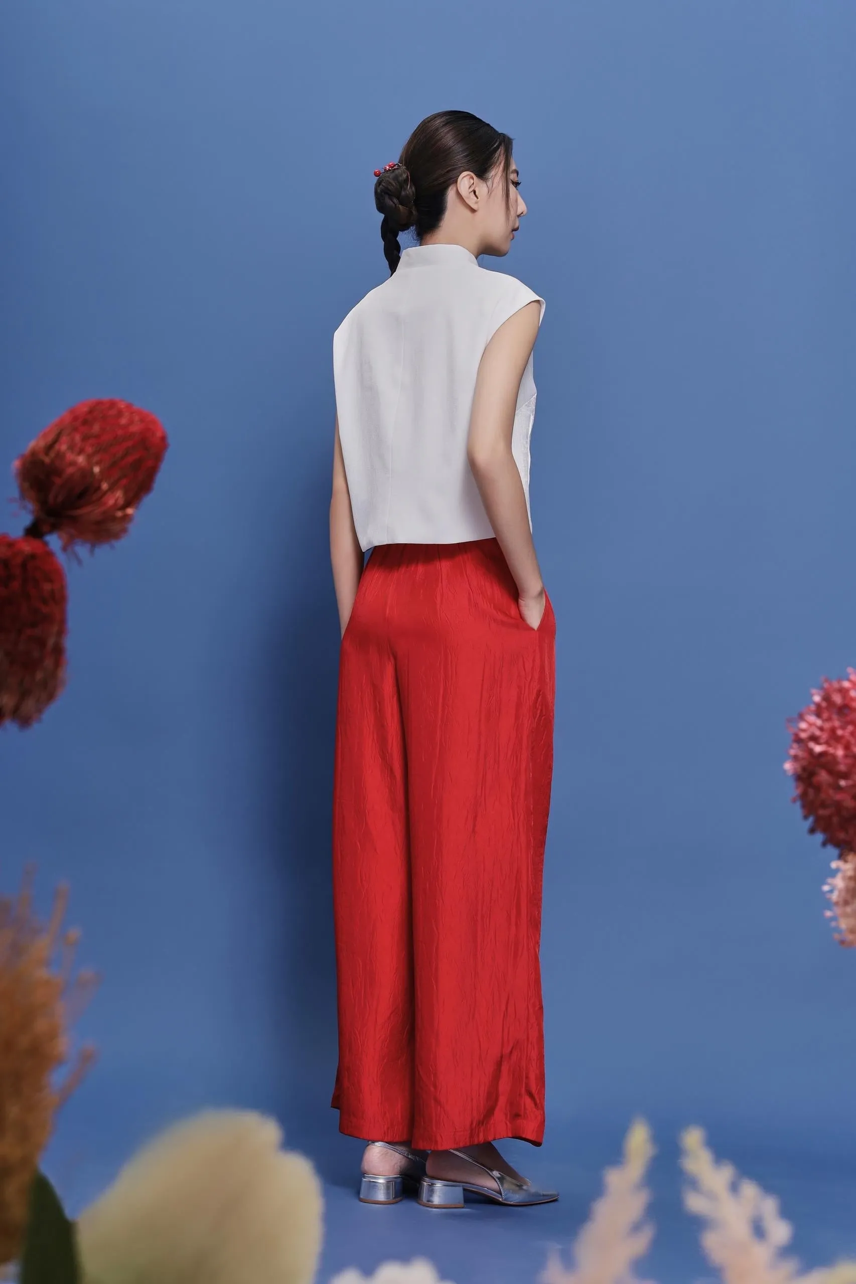 Jian Orient Cap Sleeve Top