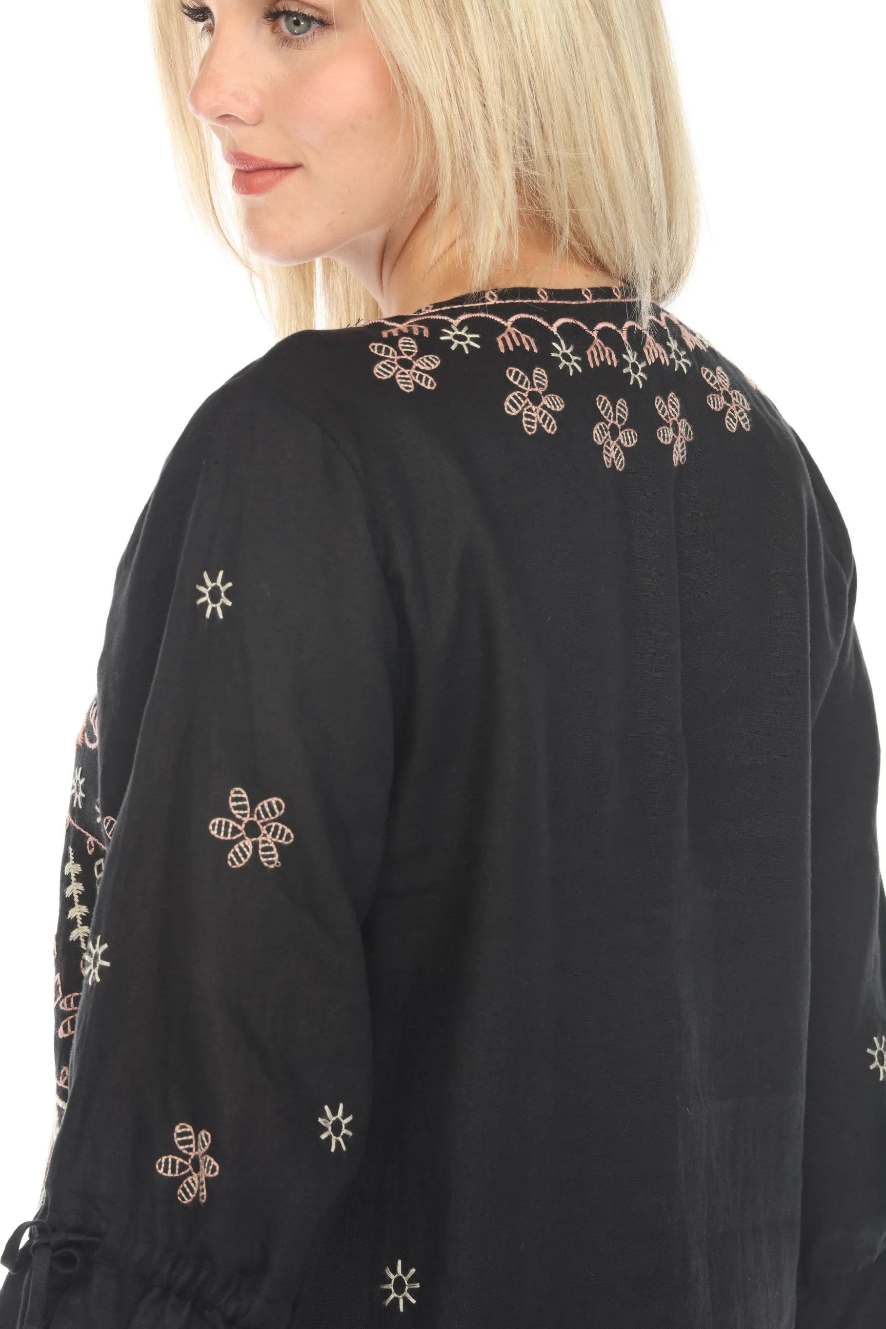 Johnny Was JWLA Faye Kimono Sleeve Flounce Dress J30824 Boho Chic *