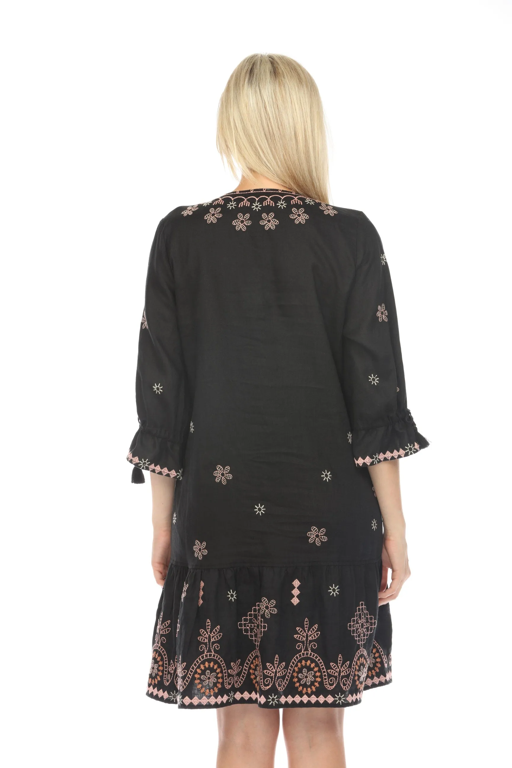 Johnny Was JWLA Faye Kimono Sleeve Flounce Dress J30824 Boho Chic *
