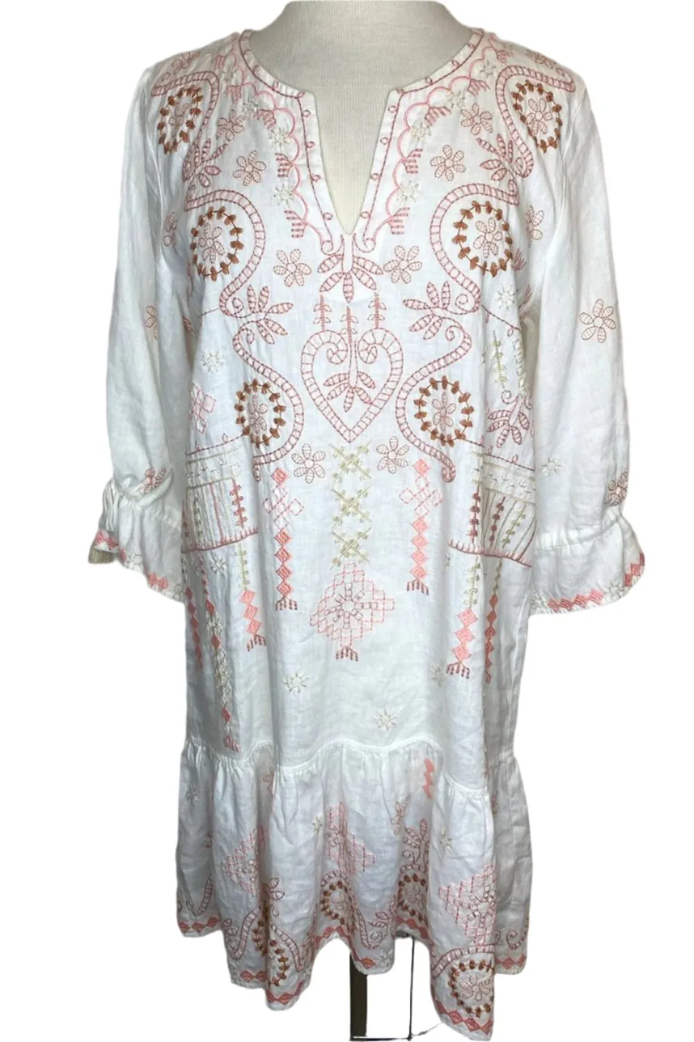 Johnny Was JWLA Faye Kimono Sleeve Flounce Dress J30824 Boho Chic *