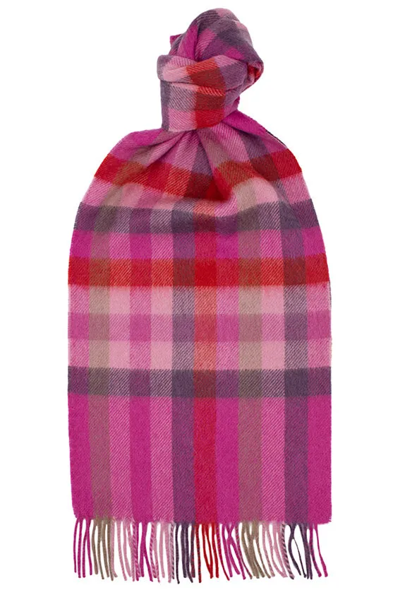 Joshua Ellis - Classic Cashmere Plaid Scarf Smokey Rose