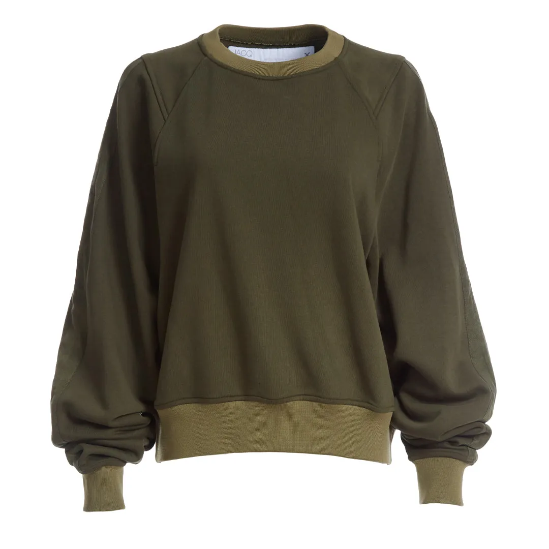 KADEN CROPPED PULLOVER OLIVE