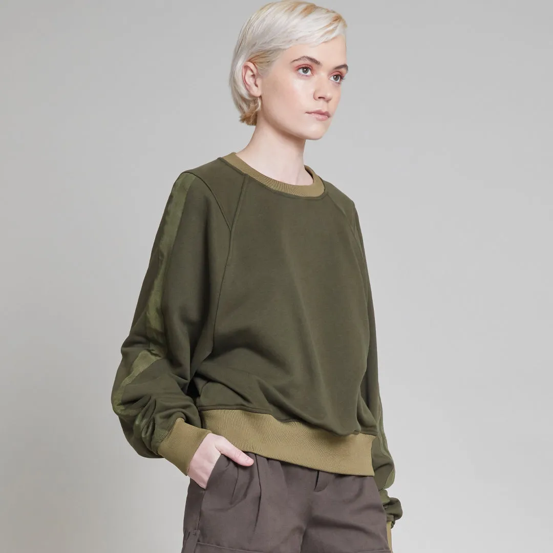 KADEN CROPPED PULLOVER OLIVE