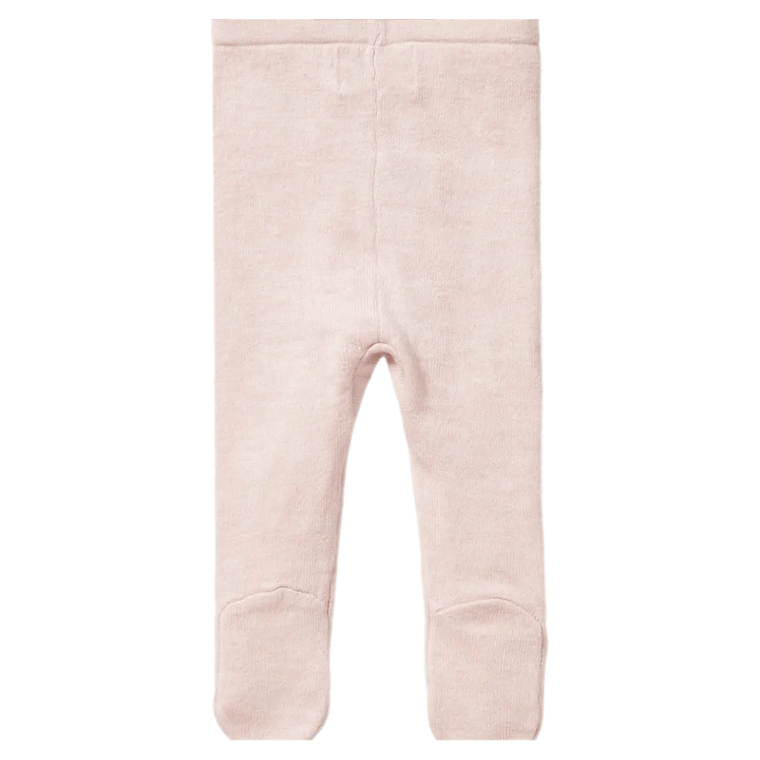 Knitted Legging with Feet - Pink