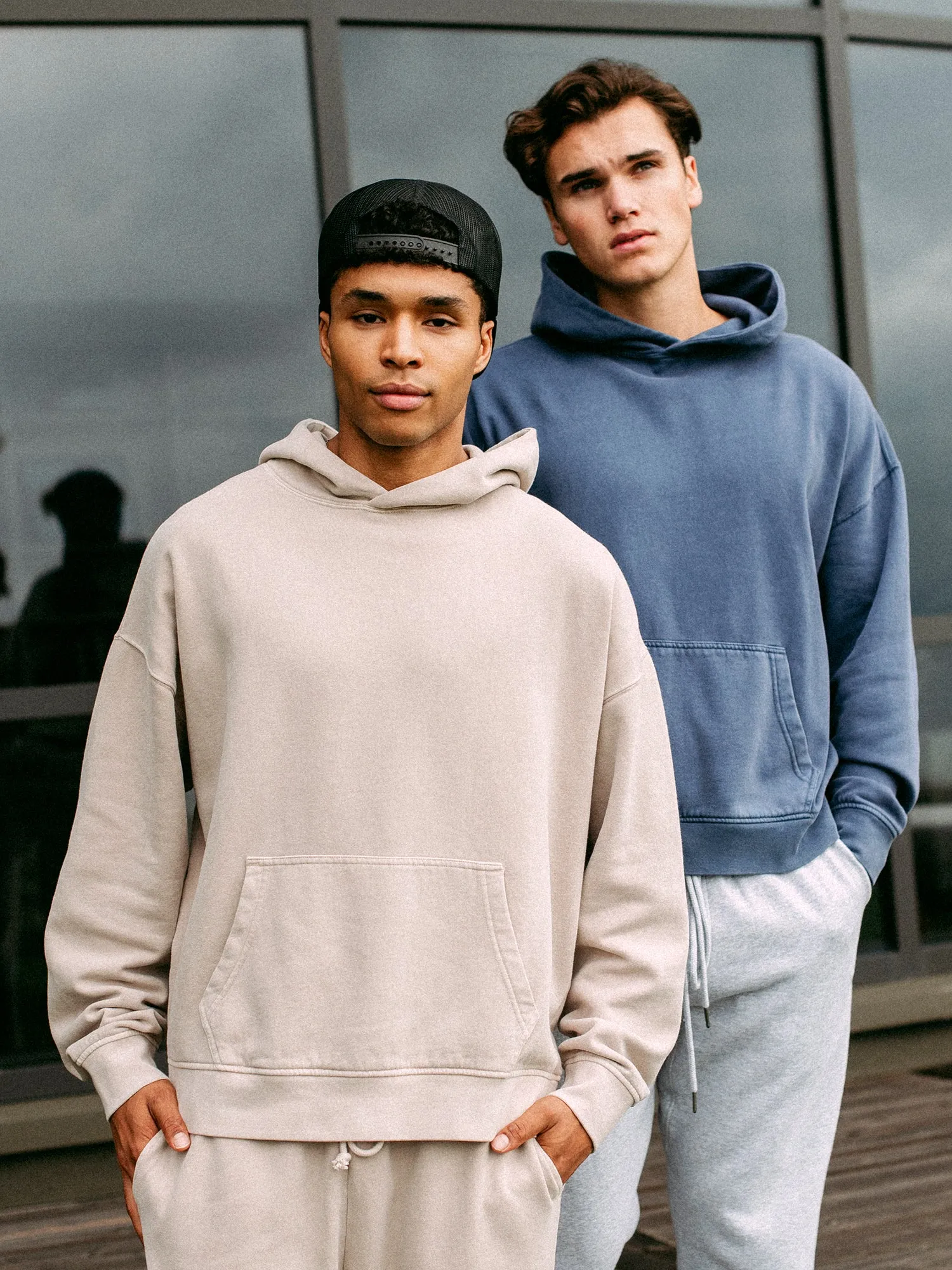 KOLBY RELAXED FIT HOODIE - BLUE