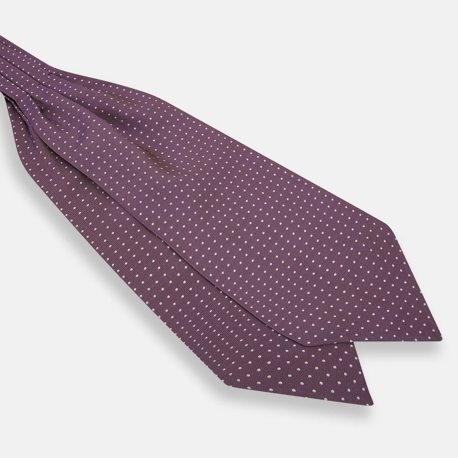 Lilac and Violet Micro Dot Silk Cravat