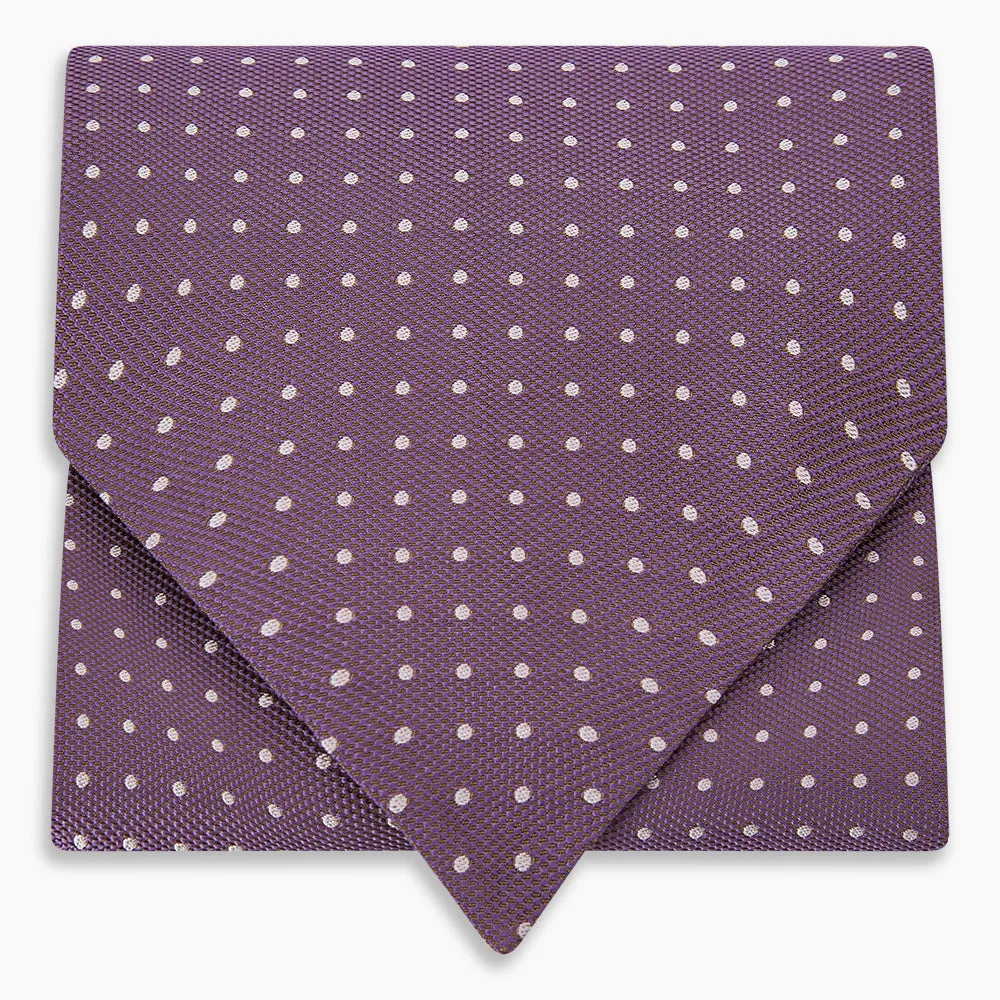 Lilac and Violet Micro Dot Silk Cravat