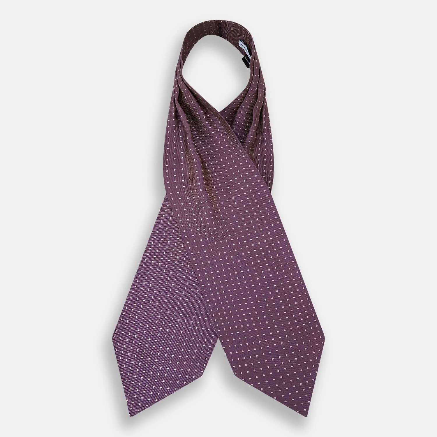 Lilac and Violet Micro Dot Silk Cravat