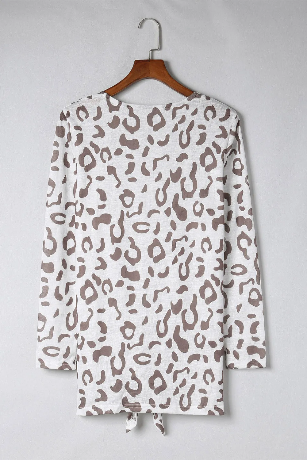 'Lydia' Leopard Long-Sleeve Open Front Cardigan