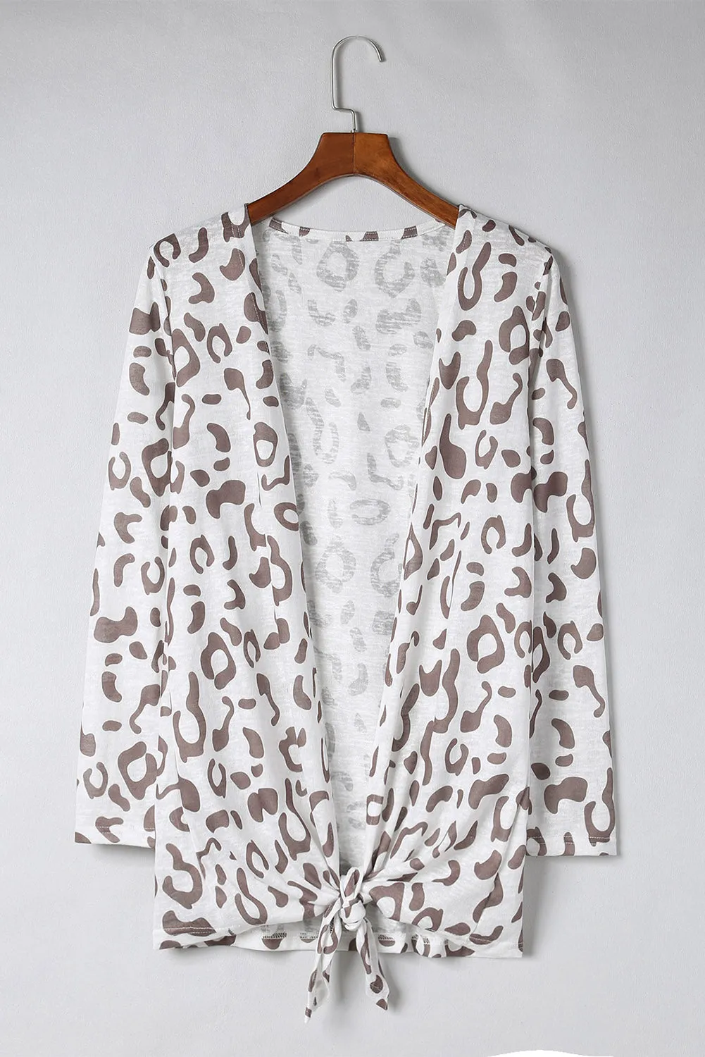 'Lydia' Leopard Long-Sleeve Open Front Cardigan