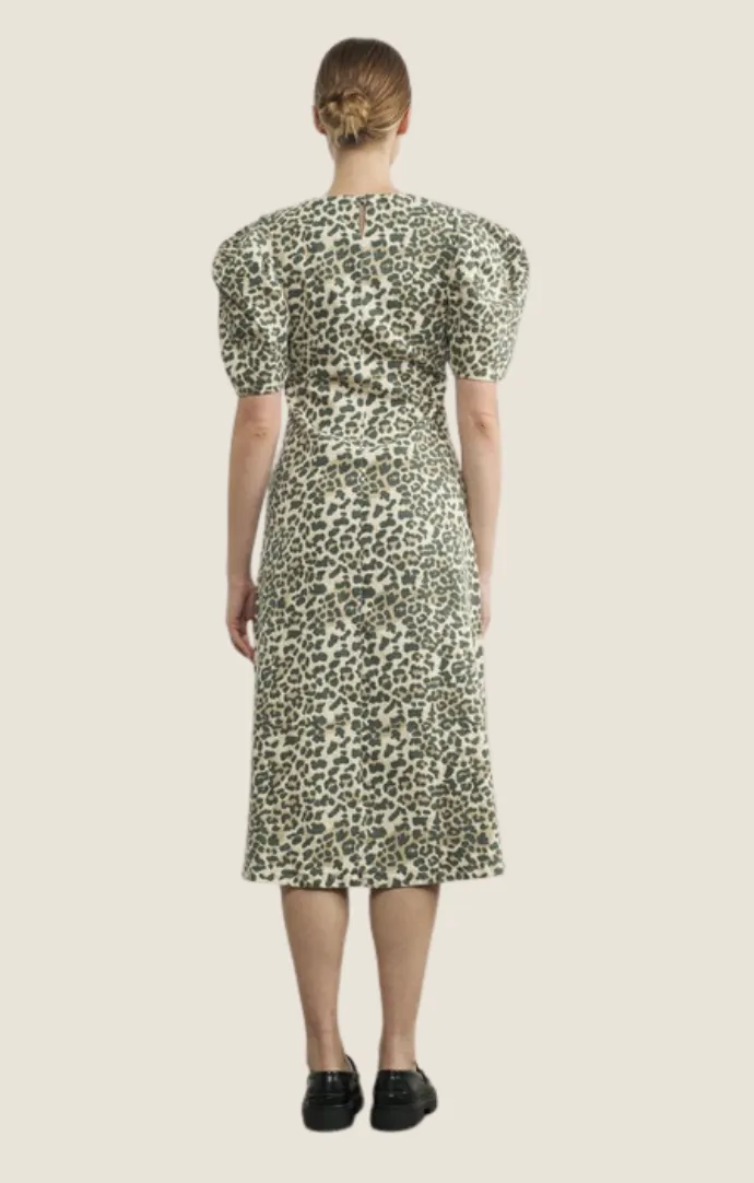 Mable Leopard Midi Dress
